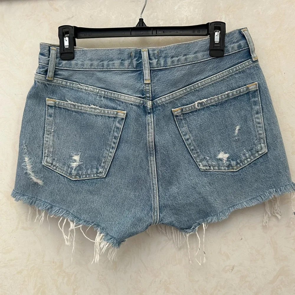 AGOLDE Parker Vintage Cutoff organic denim shorts size 29 high rise